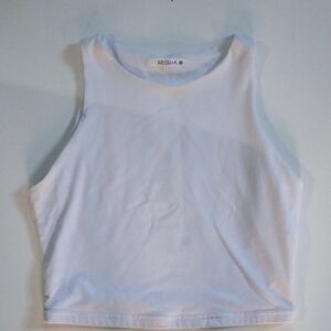 ReoRia White Sleeveless Crop Tank Top